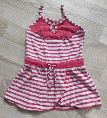 Baby-Kleidung   Kleid / Tunika   Größe 86   Rot-Weiß-gestreift   Mexx   Streifen