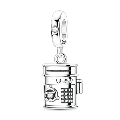 MULA Fine 925 Sterling Silver Charm Adjustable Safe Hanging fit Women Bracelet