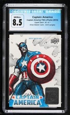 2016 Marvel Captain America 75th Anniversary 1/1 Clint Langley Auto Sketch i1f