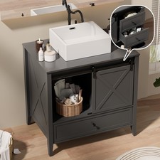 36'' Bathroom Vanity w/Ceramic Sink Combo, Modern Freestanding Storage Cabinet