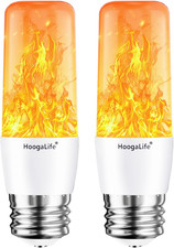 Hoogalife Flame Light Bulbs, Warm Flickering Light Bulbs Effect of Real Fire, E2