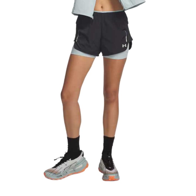 Under armour Mid-Rise Solid Color Elastic Sports Shorts
