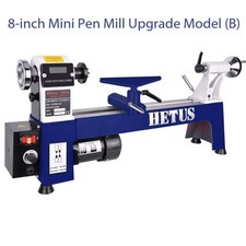 Mini Tornio per Lavorazione Legno 8 Pollici - Macchina Multifunzione Fai da Te per Penna 