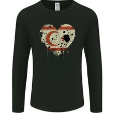 Love Bandera Turco República De Norteño Cyprus Manga Larga para Hombre Camiseta