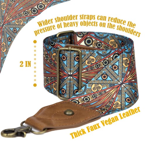 Purse Strap 2" Wide Purse Straps Crossbody Adjustable Leather Bag Strap - Bild 6 von 6