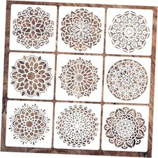 Mandala Stencils for Painting, Small Diwali Rangoli 4 inch round pattern