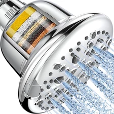Cobbe Filtered Shower Head, 7 Modes High Pressure Shower Heads - 16 Stage Shower