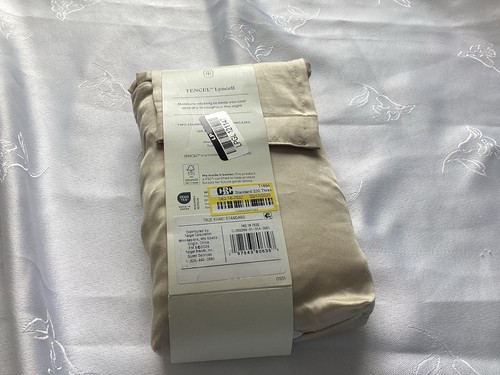 320 Thread Count Cool TENCEL® Lyocell Pillowcase - Threshold™True Khaki Standard - Picture 4 of 5