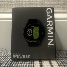 Garmin Approach S50 Golf GPS Smartwatch Bluetooth Black. Brand New