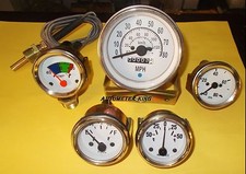 Willys Jeep Mb Gpw Cj Gauges Kit - Speedometer Mphkphtempoil Fuel Amp Gauge