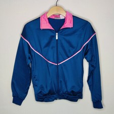 Nike Women's Vintage Track Jacket Retro Navy/Pink Full Zip Up in Size Small