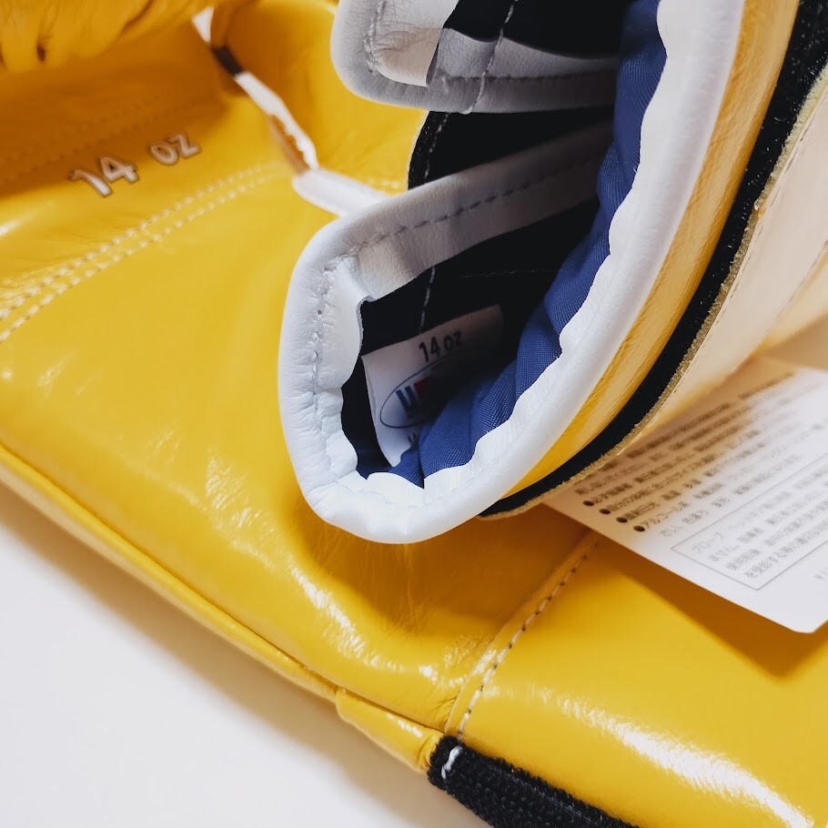 Winning×rsc Boxing Gloves 14oz Yellow CO-MS-500B Magic Tape type