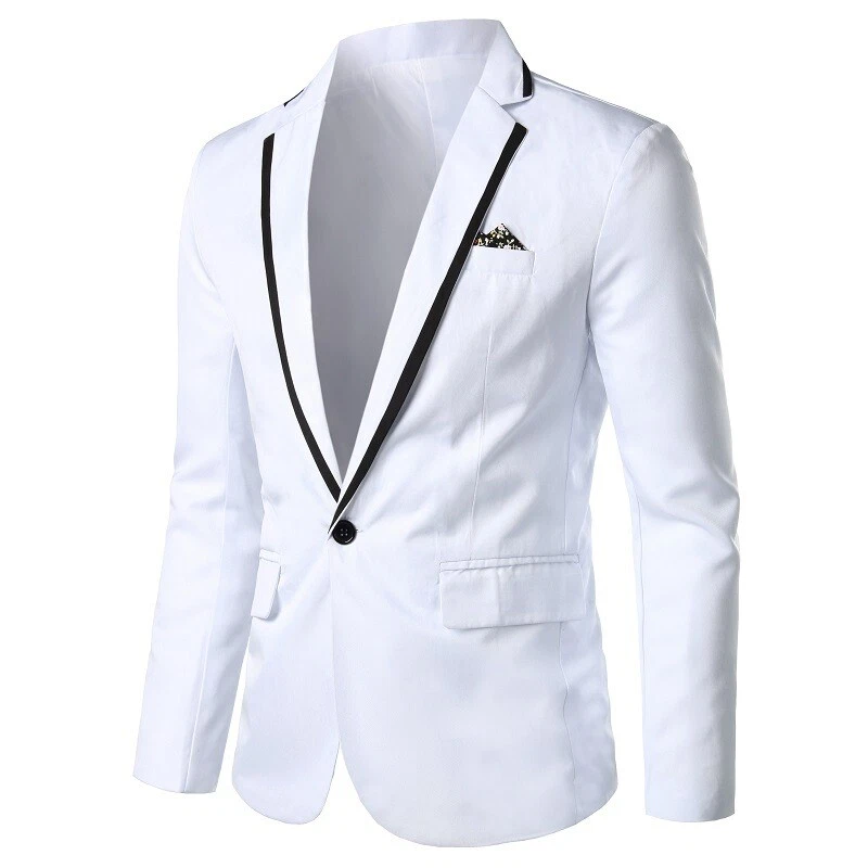 Men s Suit Jacket Formal Business Solid Color Plus Size Blazer M 5XL