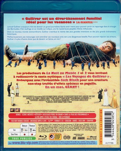 BLU RAY - LES VOYAGES DE GULLIVER - Jack Black - Bild 2 von 2