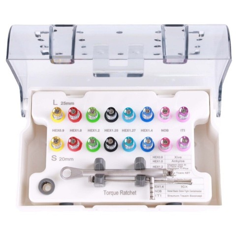 Kit Impianto Dentale Protesi 15-70NCM Chiave Universale Cricchetto Strumenti Riparazione - Foto 4 di 10
