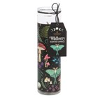 Wildberry Scented Candle in Glass Tube Dark Forest Woodland Plant Fungi Desgin