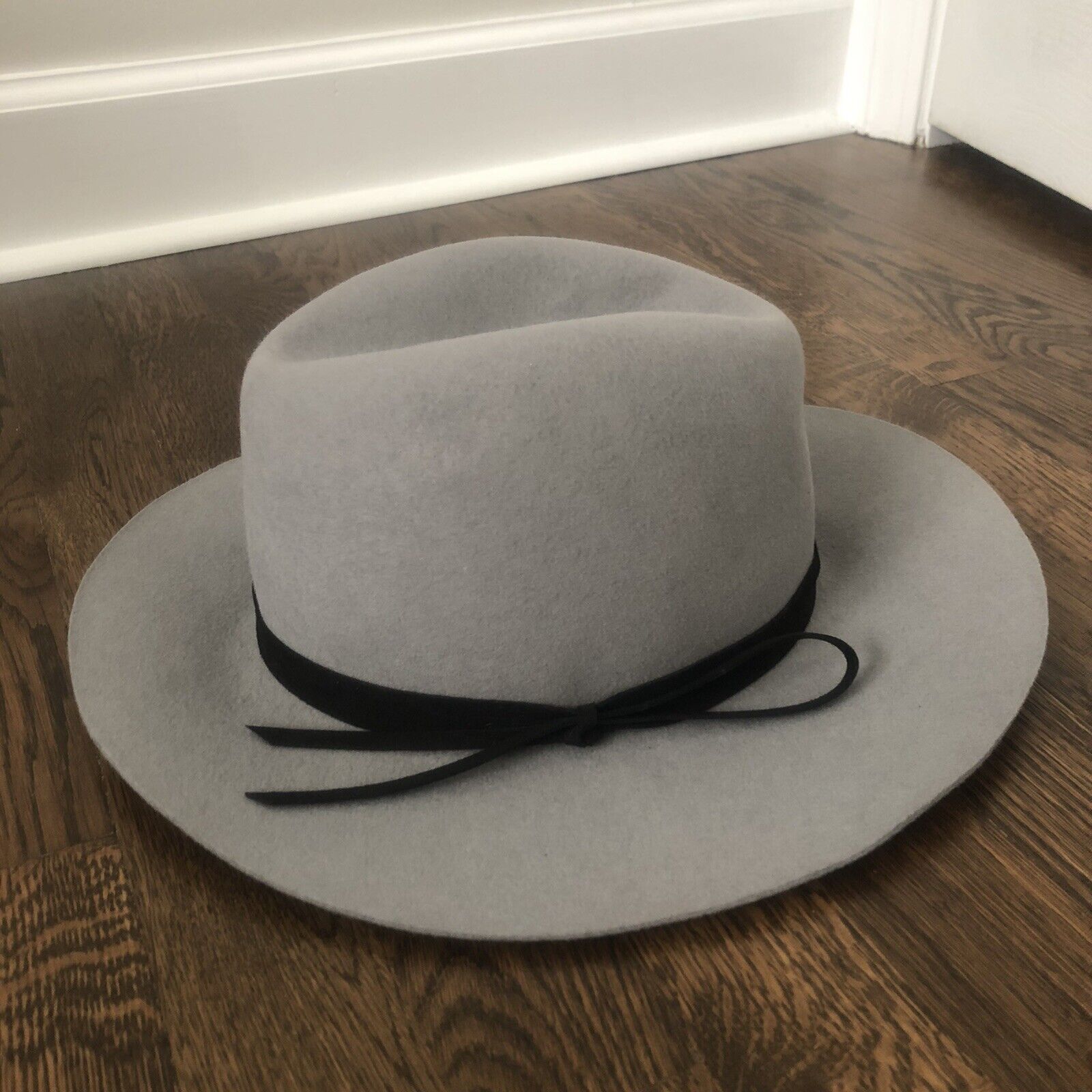 NEW Hat Attack Light Grey Wool Medium Floppy Hat