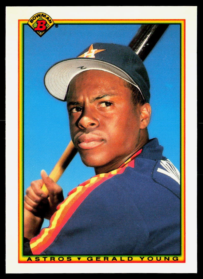 Gerald Young 1990 Bowman #72 Tiffany