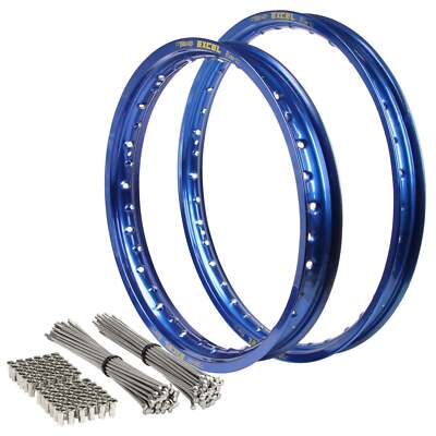 Front & Rear Blue Excel Rim & Spokes Set for 2010-2011 Husaberg FX450 ...