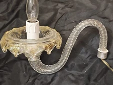 MURANO VENETIAN ART GLASS GOLD POWDER ARM BOWL CHANDELIER PART Fratteli Tosi-  A