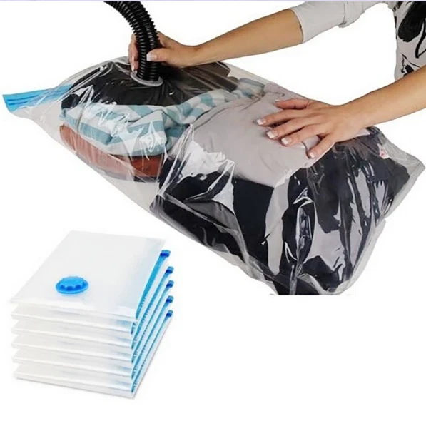 10 x Jumbo Bolsas de Almacenamiento al Aspirador Ahorro de Espacio Sello Ropa Organizador Bolsa Foto 2 de 4