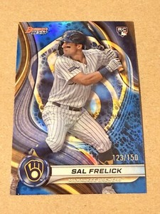 2024 Bowman’s Best Sal Frelick BLUE REFRACTOR Rookie Card /150 Brewers