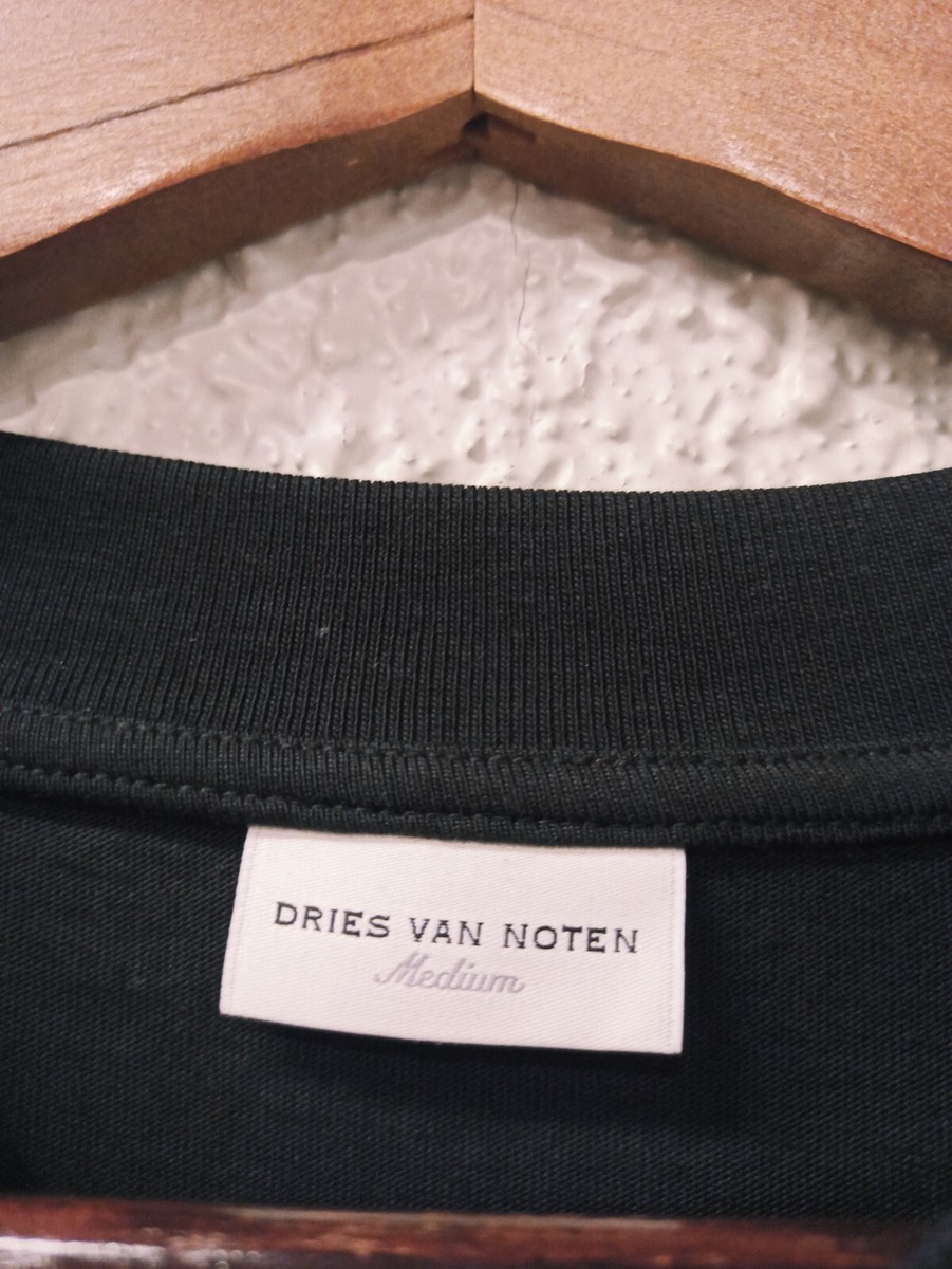 DRIES VAN NOTEN HEN OVERSIZED COTTON JERSEY T-SHIRT BLACK DRIES VAN NOTEN HEN OVERSIZED COTTON JERSEY T-SHIRT BLACK