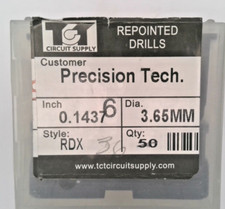 TCT REPOINTED DRILLS RDX 27 0.1437" DIA 0.472" FLUTE LOT OF 31 