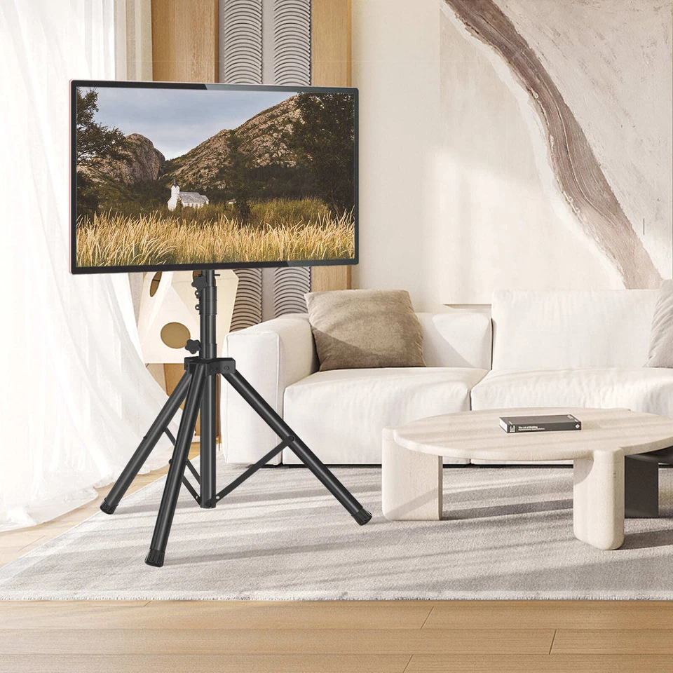 Outdoor Protable Tripod TV Stand with Mount Tilt Adjustable up to 70 inch TV - Image 2 of 4