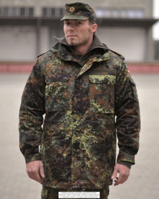 GIACCA PARKA FLECKTARN UNIFORME MILITARE TEDESCA ORIGINALE