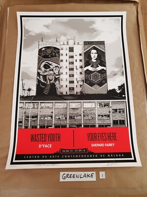 Shepard Fairey OBEY D*Face Wasted Youth poster MINT Signed/Numbered