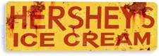 Hersheys Ice Cream Sign, Chocolate Retro Ice Cream Tin Sign B770