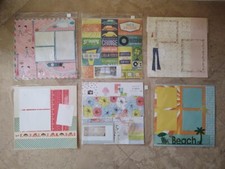 Six Brand New Sets of Very Colorful and Creative Scrapbook Pages - 60 Retail