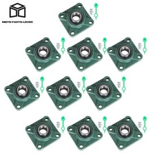 10 pcs UCF205-16 Pillow Block Flange Bearing 1" Bore 4 Bolt Solid Base