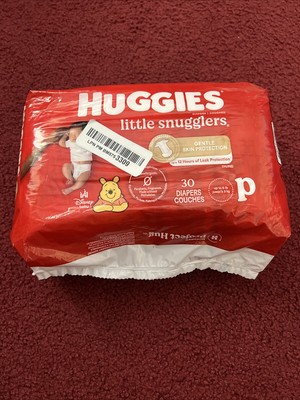 Huggies Little Snugglers Diapers, Size Preemies  30 Pieces