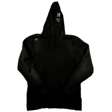 DESCENTE Hoodie Men's size Small Black Drawstrings Pullover sweatshirts