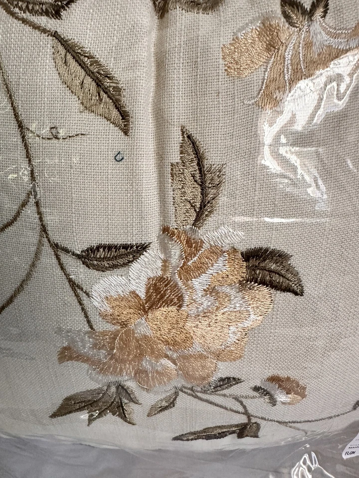 Croscill 14” x 20” Decorative Pillow Floral & Stripe, Maize New - Image 4 of 4