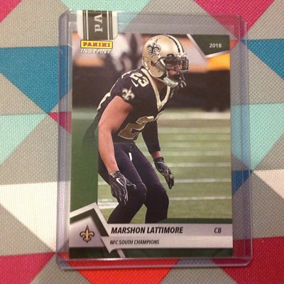 Marshon Lattimore Saints Green 8/10 Made 2018 Panini Instant NFC South Champions