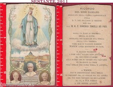 1897 SANTINO HOLY CARD IMMACULATE CONCEPTION DOGMATIC DEFINITION TRIESTE
