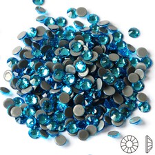 Aquamarine Strass Crystal Glue Flatback Glass Stones Hotfix Iron On Rhinestones