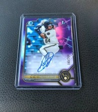 2022 Bowman Chrome FELIX VALERIO PURPLE REFRACTOR AUTO 183/250