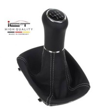 ICT Schaltknauf Schaltsack Leder für BMW E32 / E34 Naht silber B94
