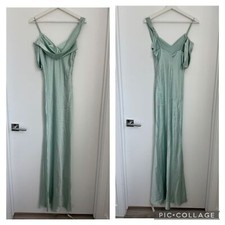 Reformation 2 NWT Ronda Silk Maxi Dress in Blue Sea Glass