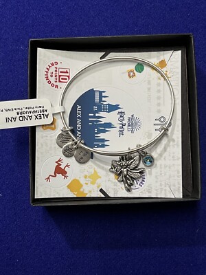 NEW Alex and Ani HARRY POTTER Pixie Silver Charm Bangle Bracelet NWT