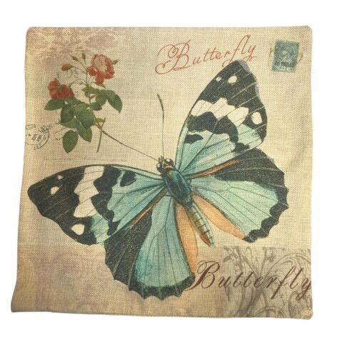 Silk Cotton Vintage Linen Cushion Cover Floral Animal Pillow Case 17" (43cm) - Picture 21 of 31