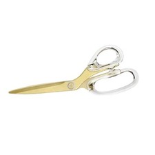 Acrylic Scissors Left or Right Hand Clear and Gold-Toned 9  