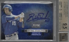 2012 Bowman Sterling Bubba Starling Prospect Auto #BSAP-BS BGS 8.5 Auto