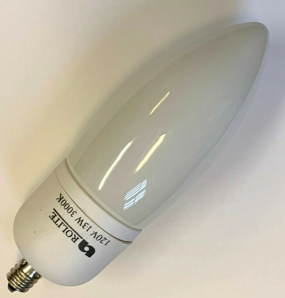 13W - 120V - 3000K- E12 Base Candelabra CFL Light Bulb (6 Pack) - Image 2 of 4