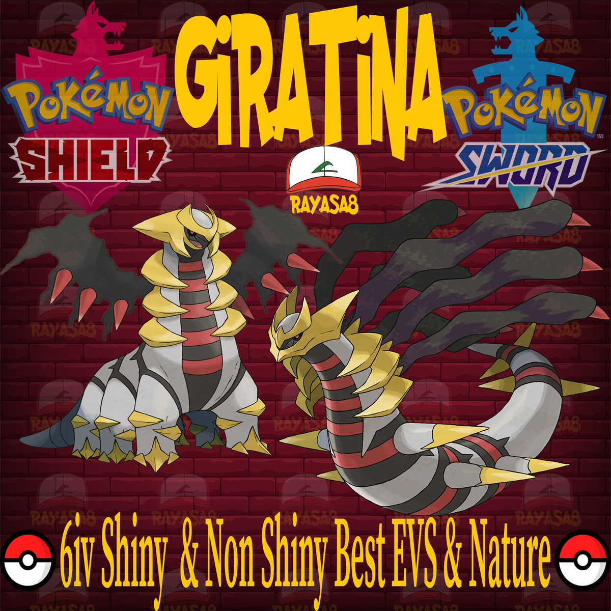 6IV Shiny Giratina Altered & Origin Forme Pokemon Scarlet and