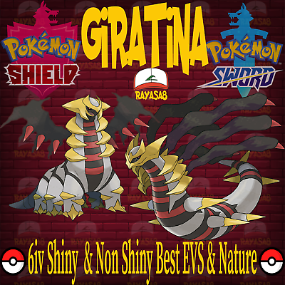 Shiny/non-shiny Giratina 6IV/EV Pokémon Legends Arceus 100% 